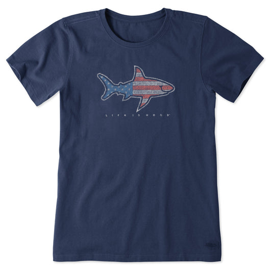 Women's USA Shark Short Sleeve Tee