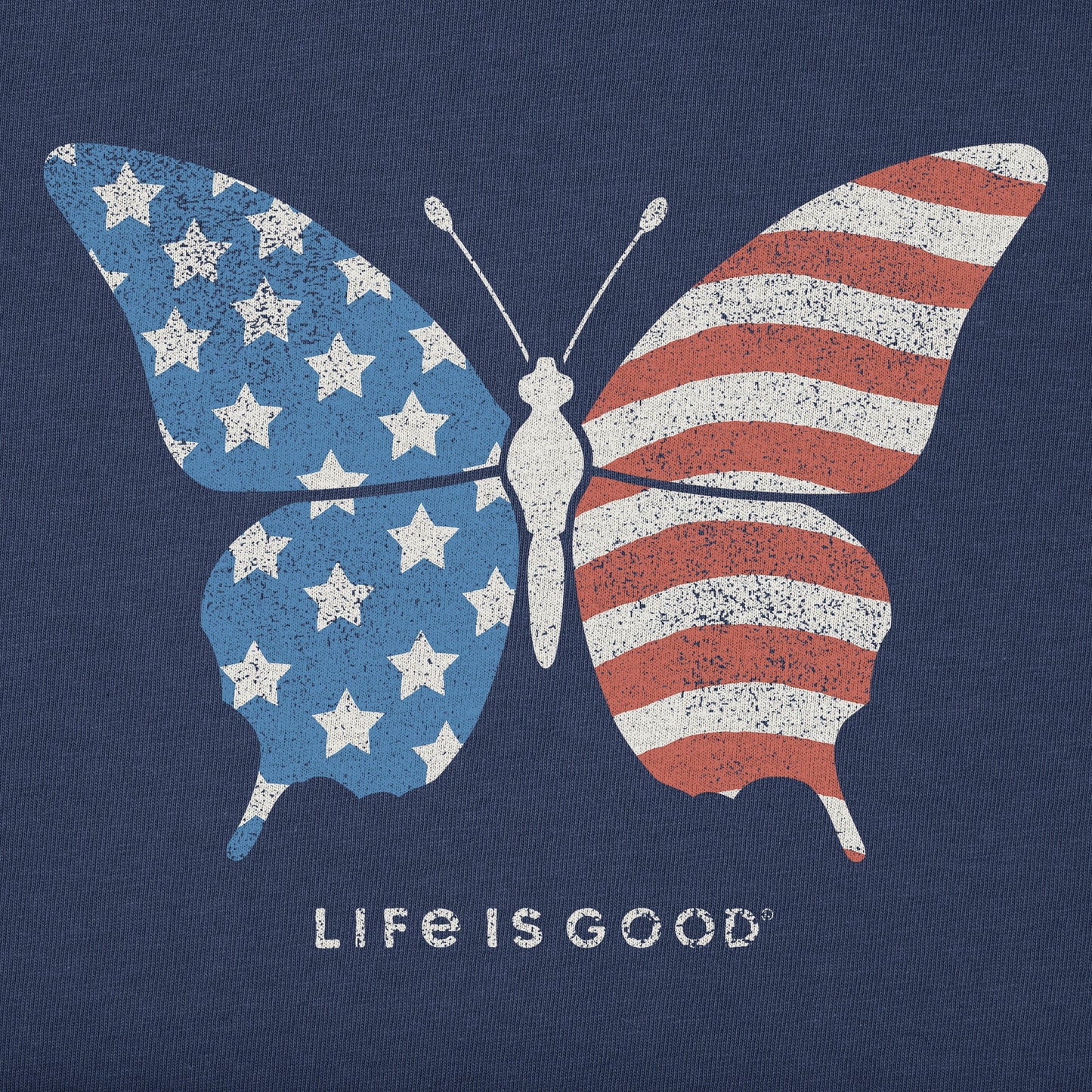 Women's USA Butterfly Short Sleeve Vee