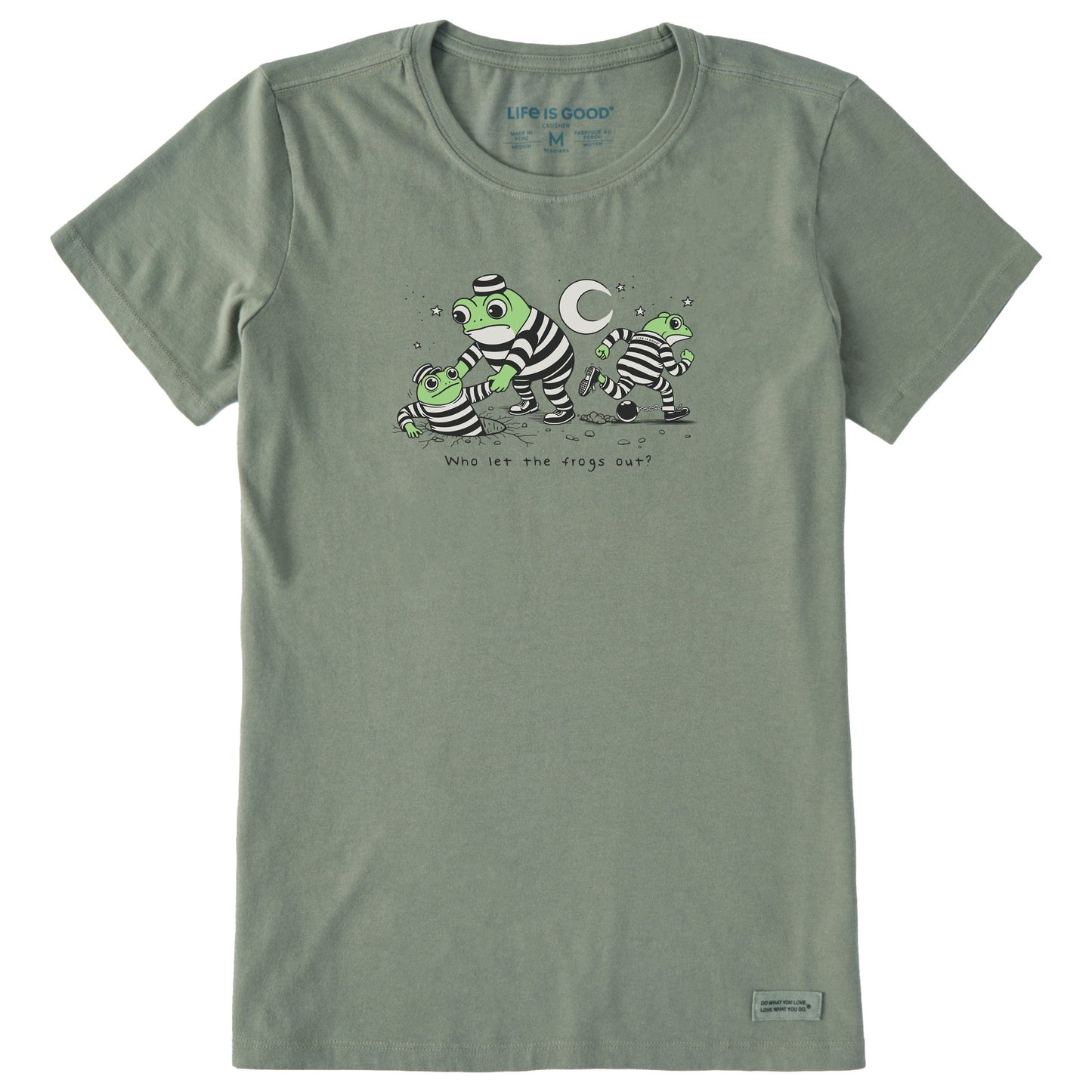 Women's Who Let the Frogs Out? Short Sleeve Crusher Tee