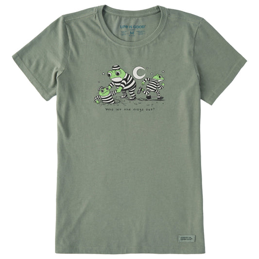 Women's Who Let the Frogs Out? Short Sleeve Crusher Tee