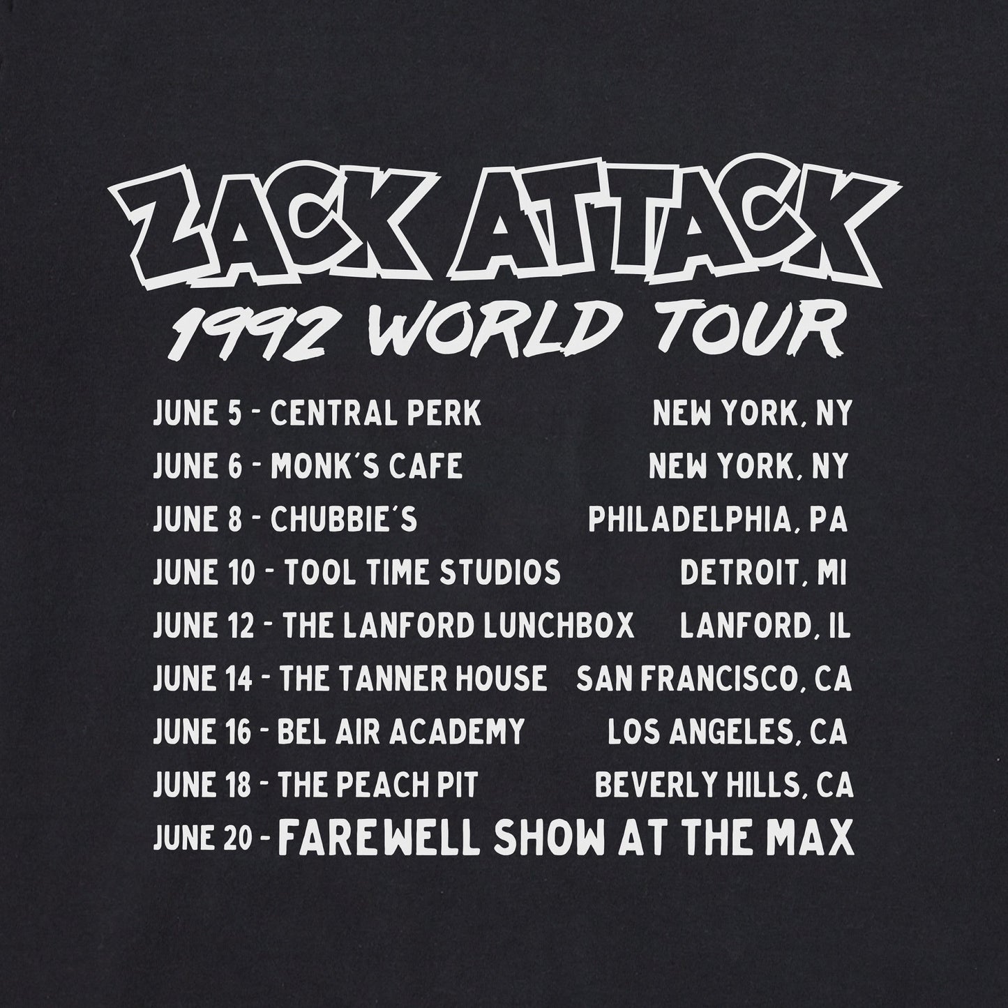 Men's Zack Attack '92 World Tour Short Sleeve Tee