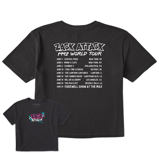 Women's Zack Attack '92 World Tour Short Sleeve Crusher Boxy Tee