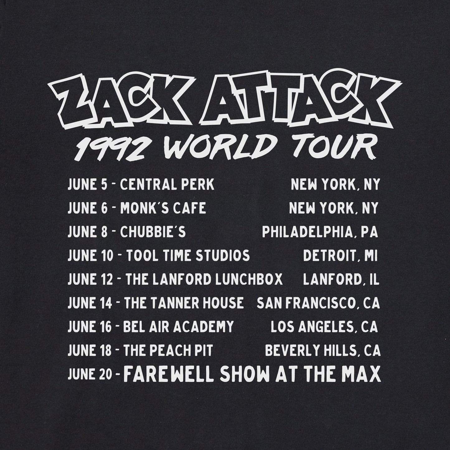 Women's Zack Attack '92 World Tour Short Sleeve Tee