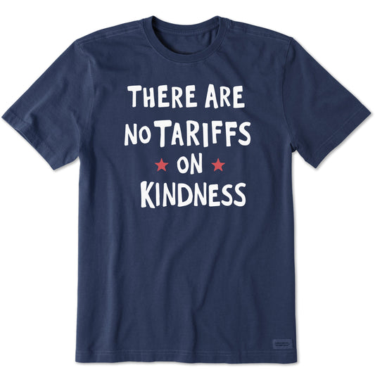 Men's No Tariffs on Kindness Stars Short Sleeve Crusher Tee