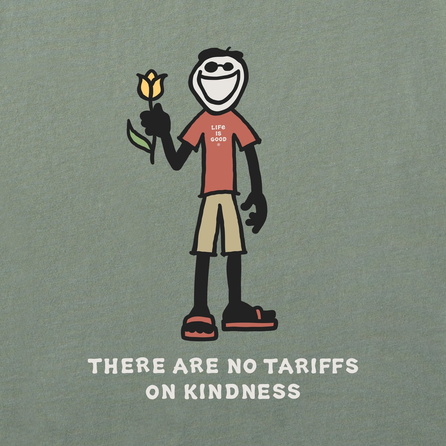 Men's No Tariffs on Kindness Jake Short Sleeve Crusher Tee