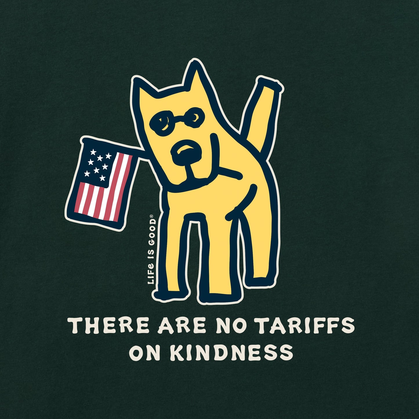 Men's No Tariffs on Kindness Rocket Short Sleeve Crusher Tee