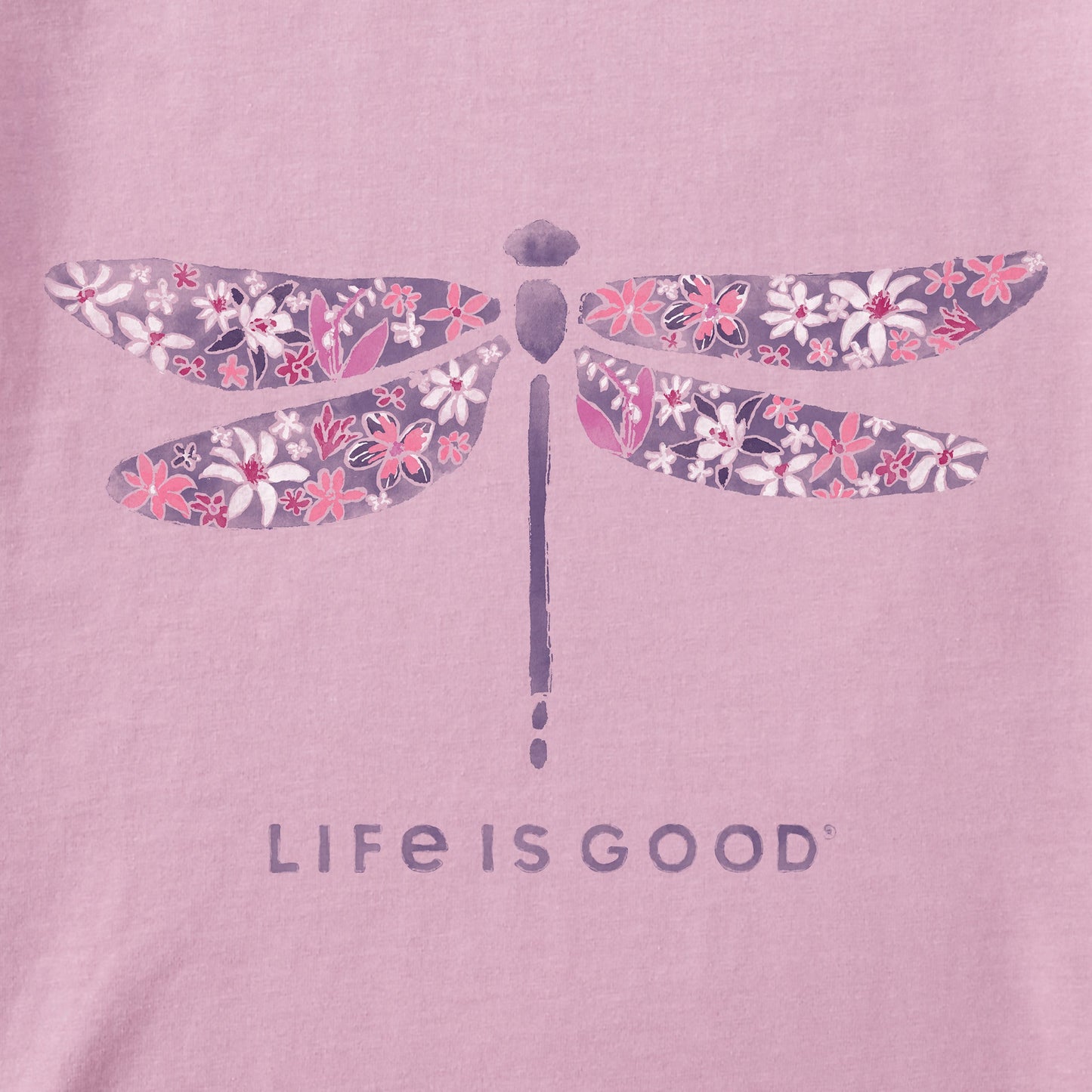Women's Wildflower Dragonfly Short Sleeve Crusher Tee