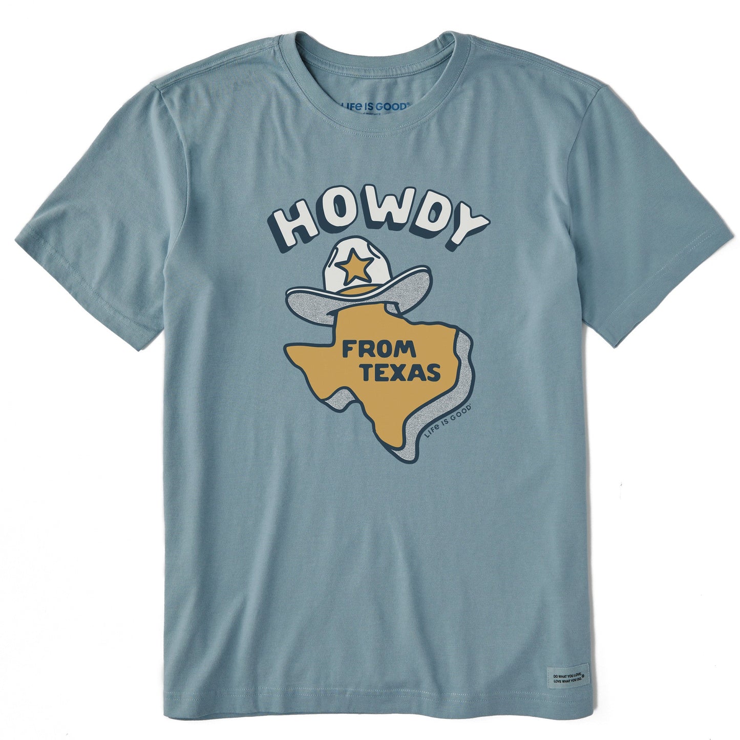Men's Howdy From Texas Map Short Sleeve Crusher Tee