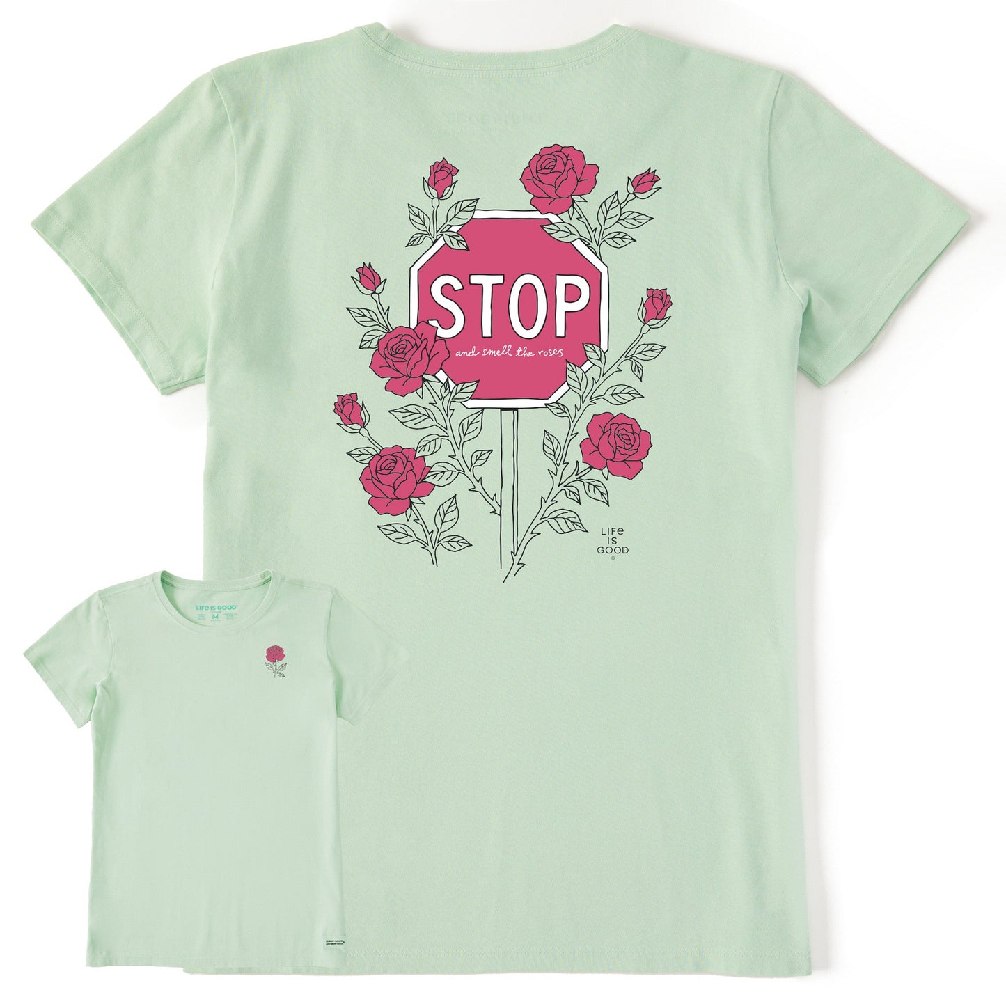 Women's Stop and Smell the Roses Short Sleeve Tee