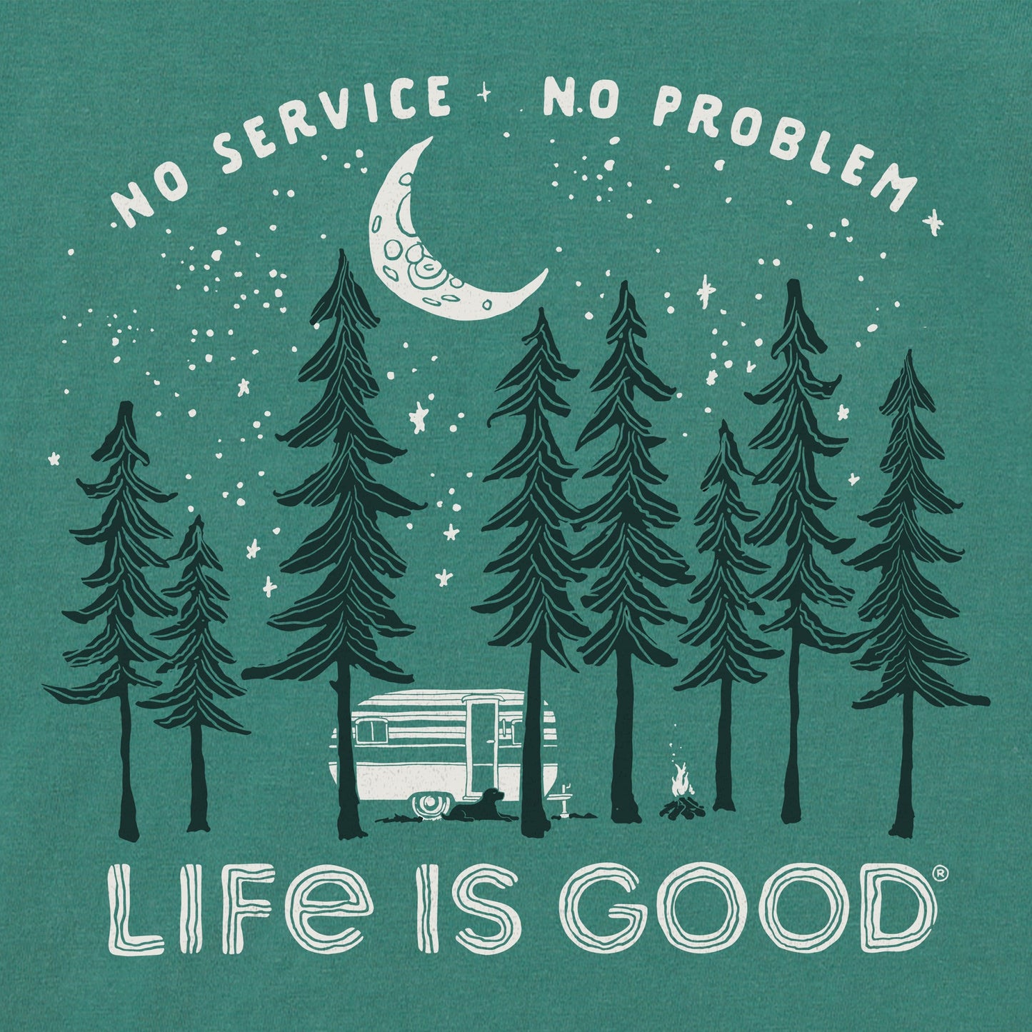 Women's No Service No Problem Camper Short Sleeve Crusher Boxy Tee