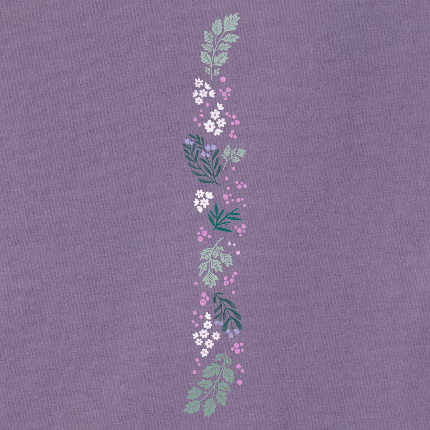 Women's Winter Flowers Heart Long Sleeve Crusher Vee