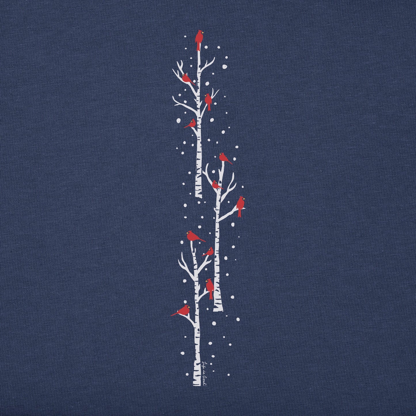Women's Cardinal Birch Trees Long Sleeve Crusher Tee