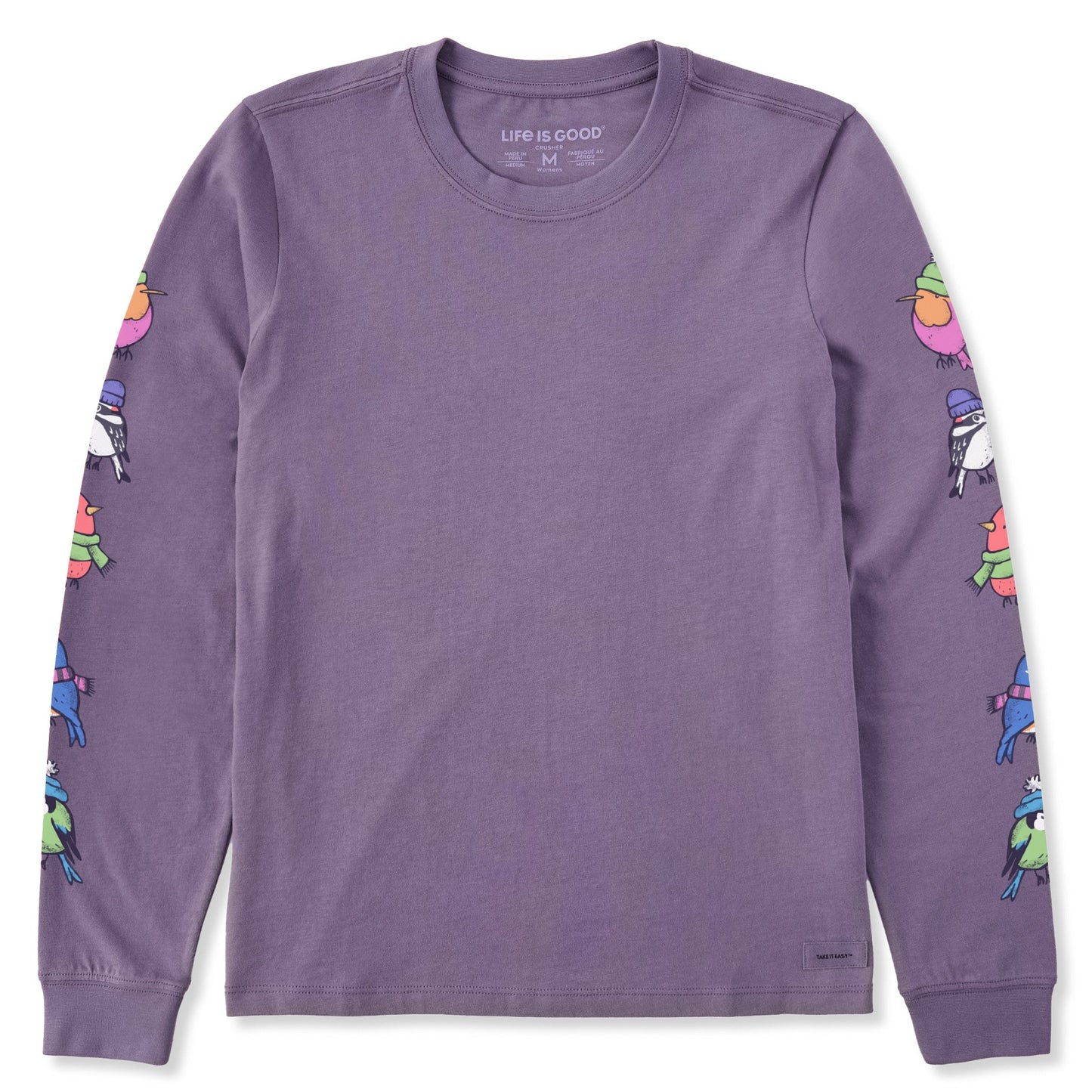 Women's Winter Birds Long Sleeve Crusher Tee