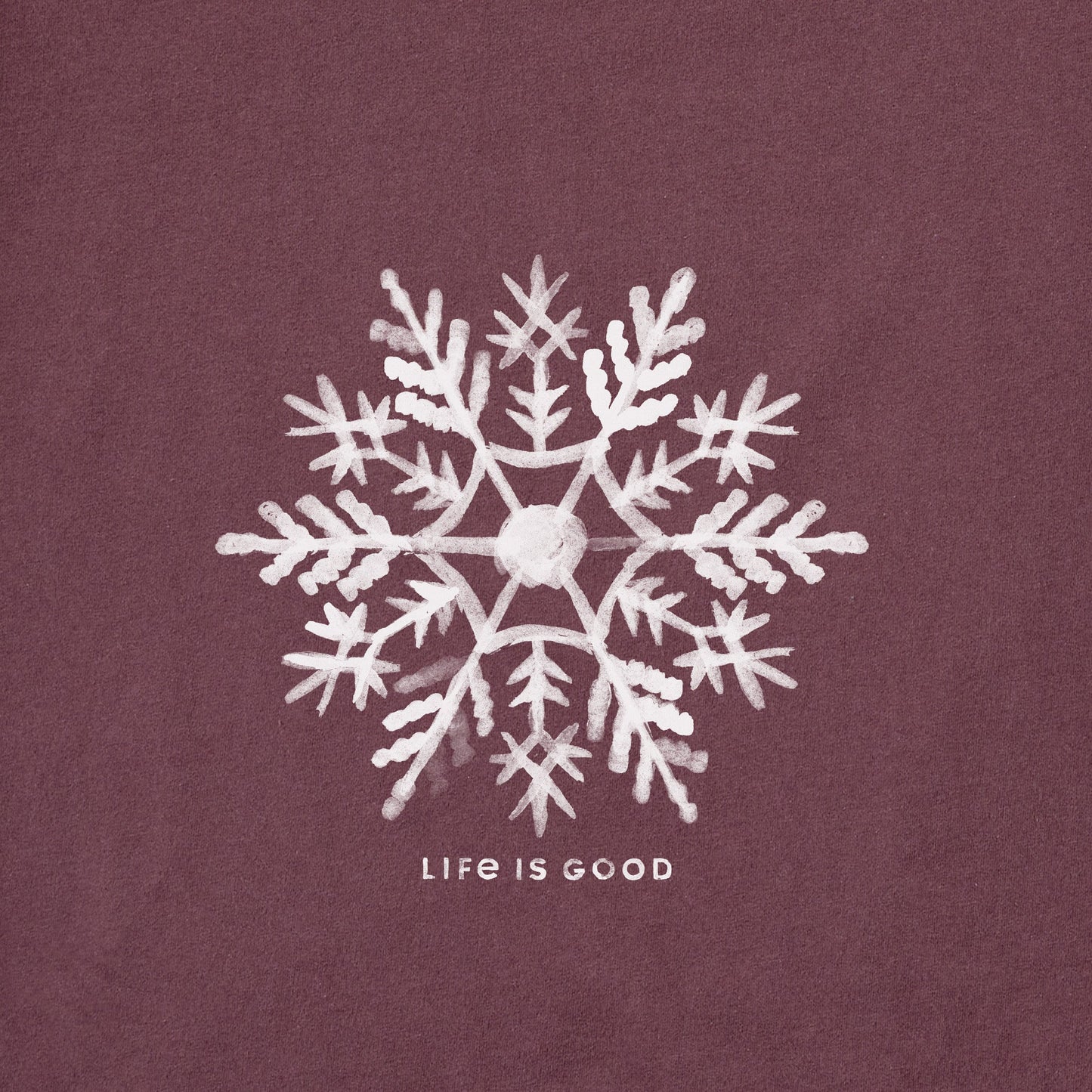 Women's Watercolor Snowflake Long Sleeve Crusher Tee