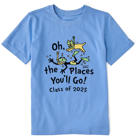 Kids Oh the Places You'll Go Underwater 2025 Short Sleeve Crusher Tee