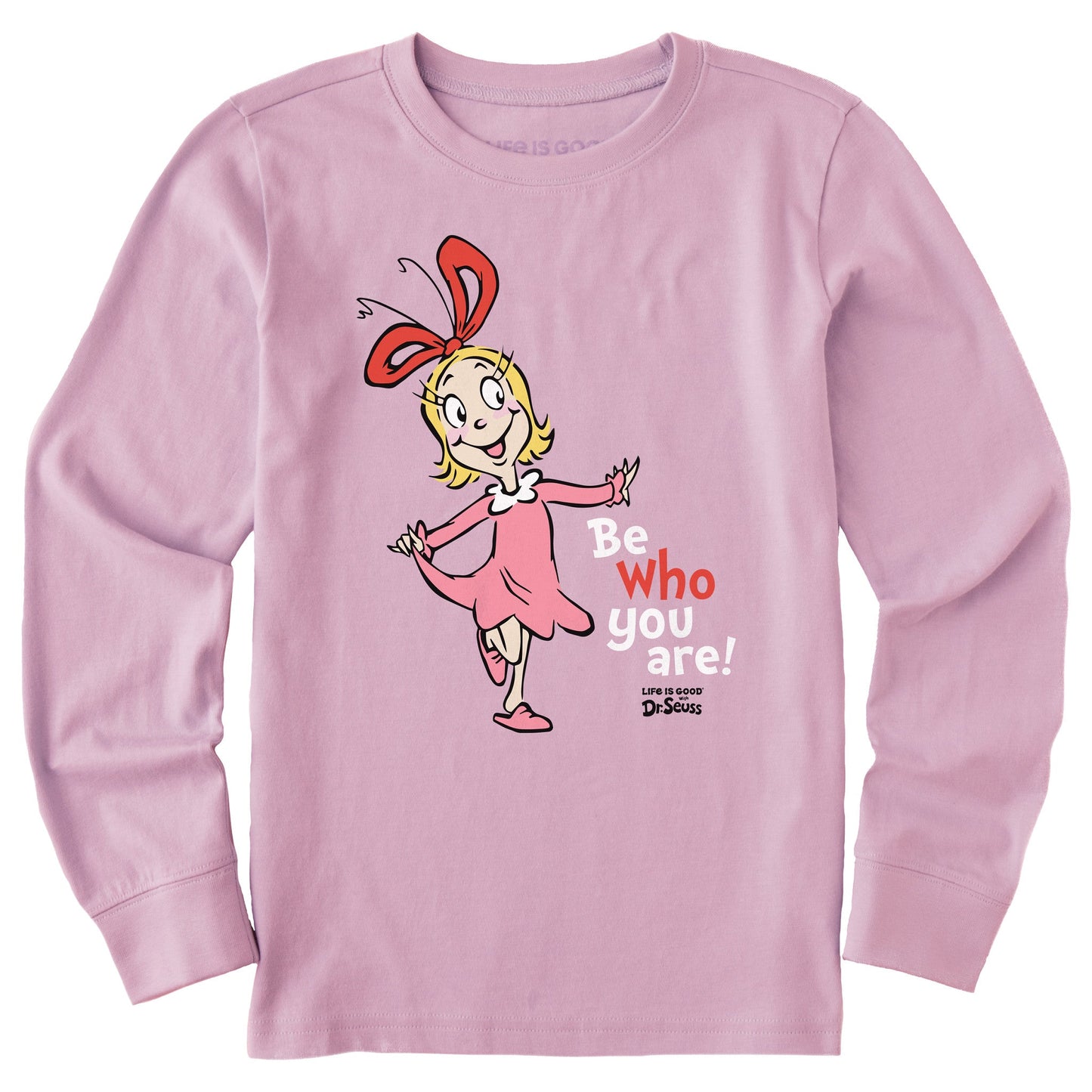 Women's Be Who You Are Cindy Lou Long Sleeve Crusher Tee