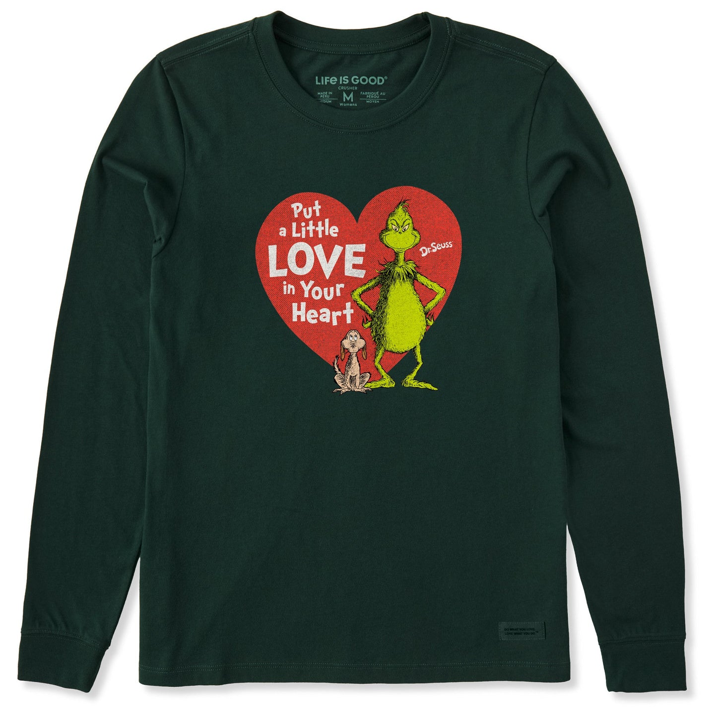 Women's Put a Little Love Grinch Long Sleeve Crusher Tee