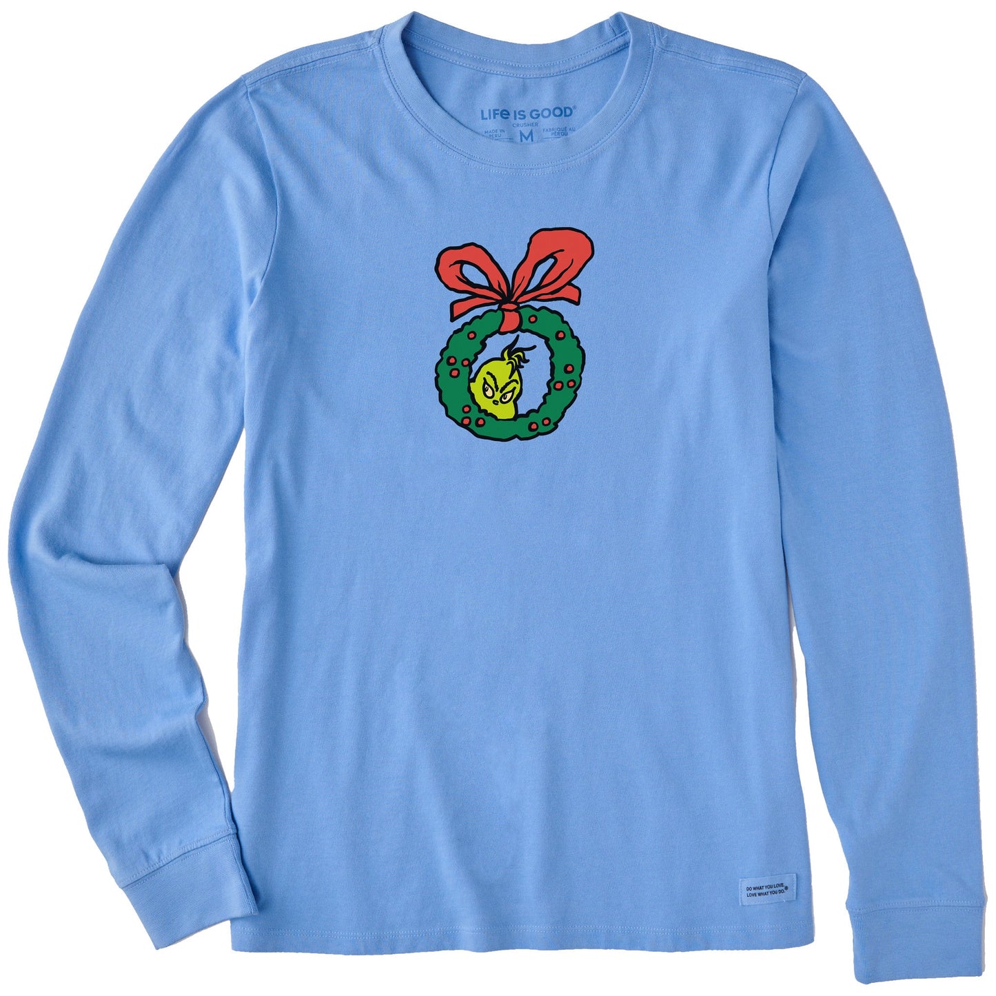 Women's Grinch Sneak Peek Long Sleeve Crusher Tee