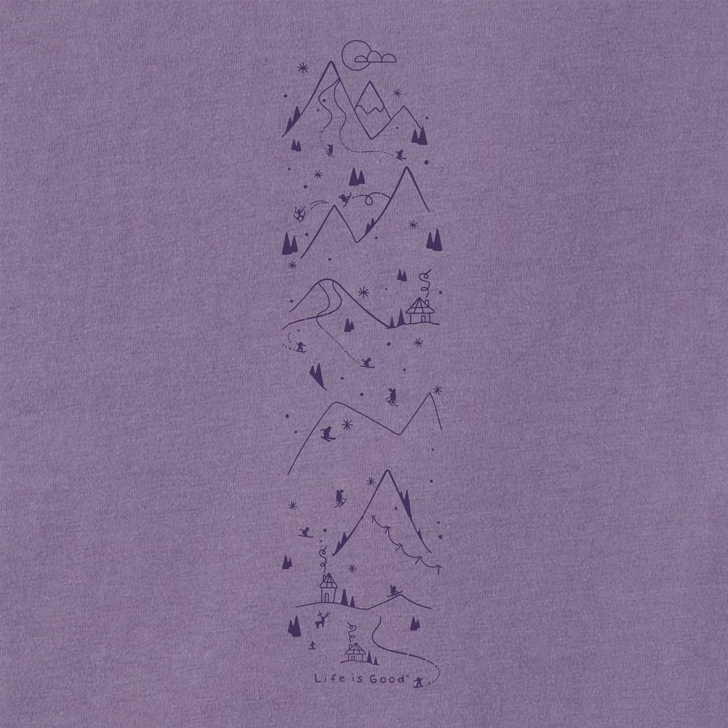 Women's Mountain Ski Scene Long Sleeve Crusher Boxy Tee