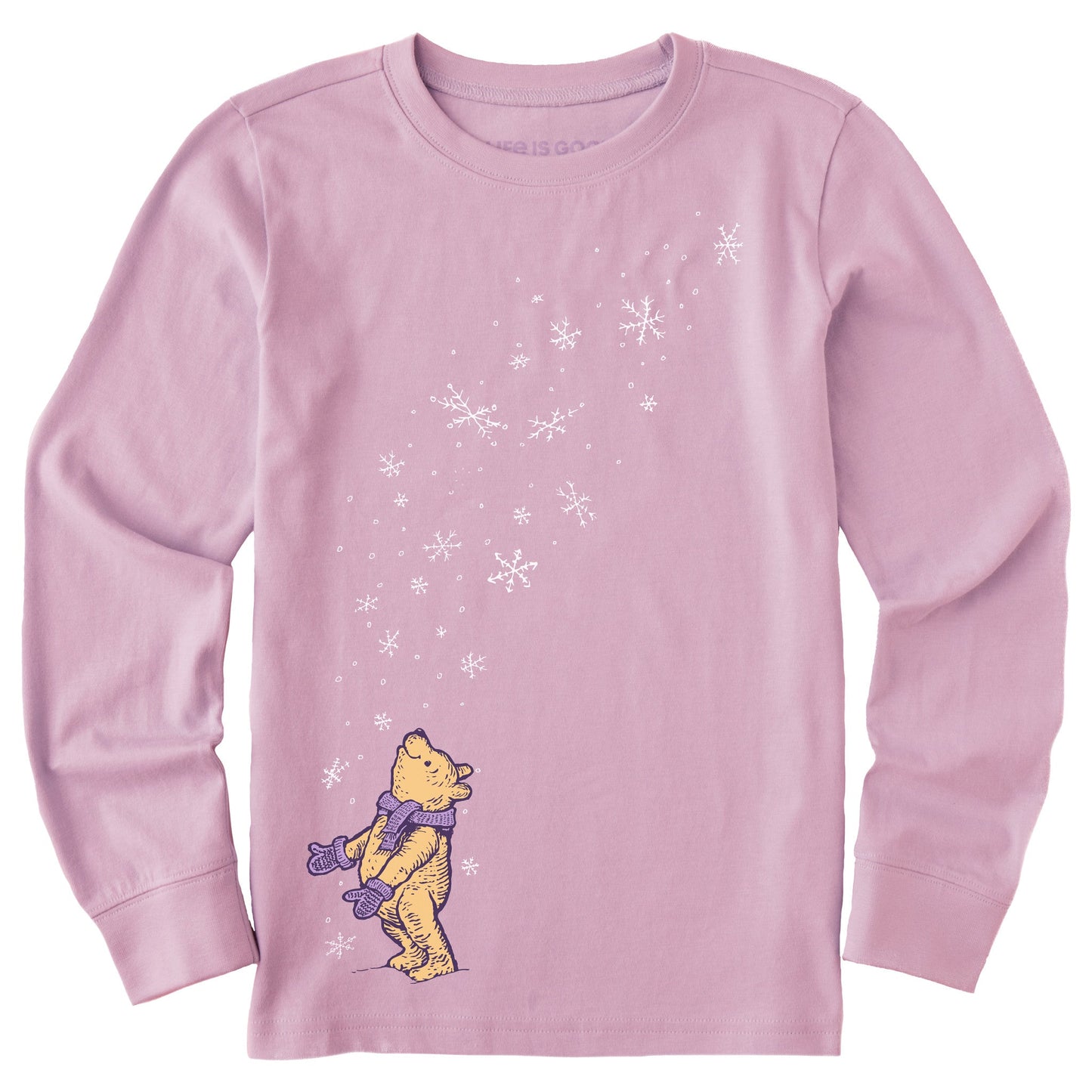 Kids Winnie Snowfall Long Sleeve Crusher Tee