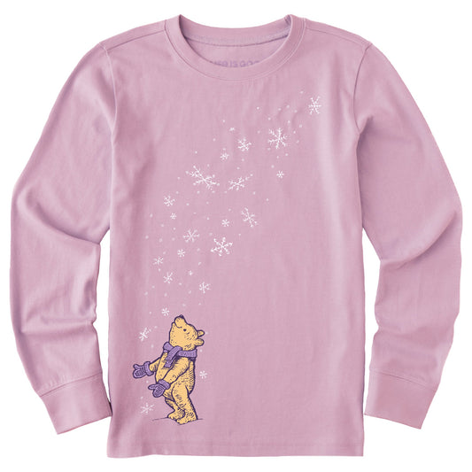 Kids Winnie Snowfall Long Sleeve Crusher Tee