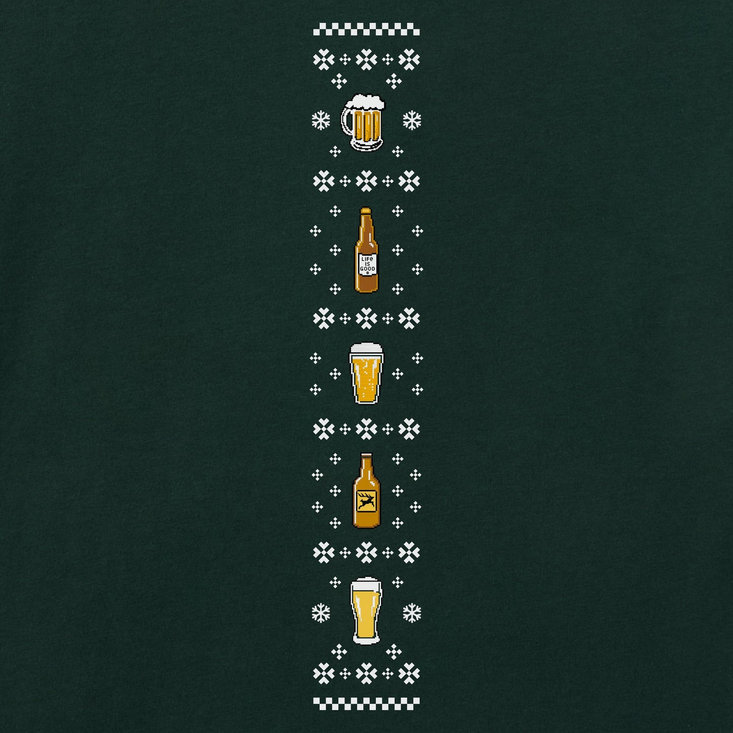 Men's Ugly Sweater Christmas Crafts Long Sleeve Crusher Tee