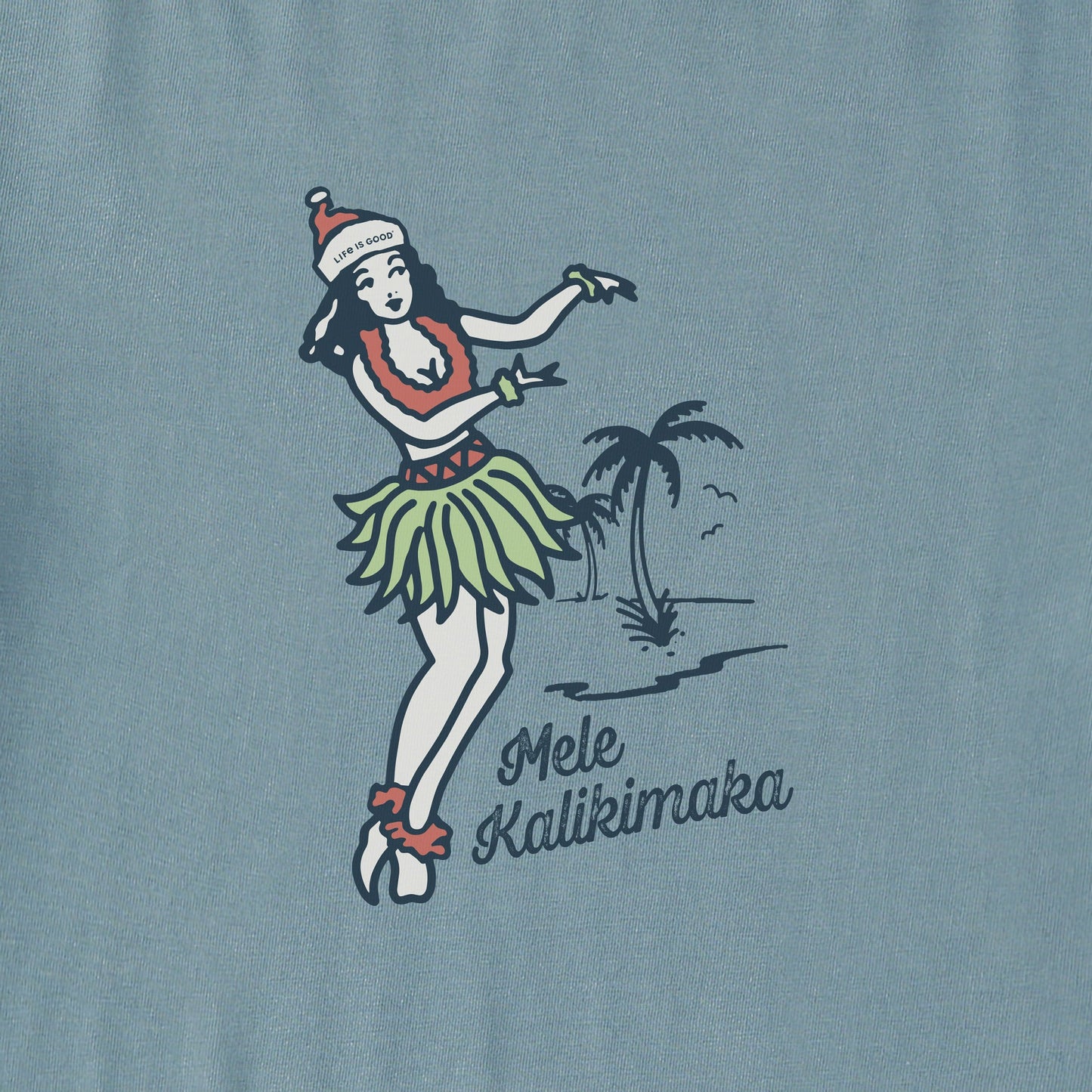Men's Hula Mele Kalikimaka Long Sleeve Crusher Tee