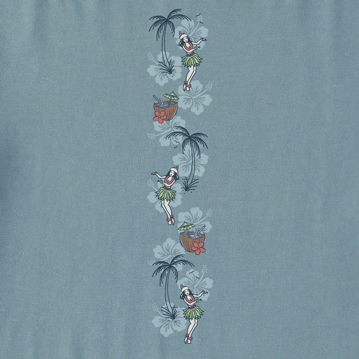 Men's Hula Mele Kalikimaka Long Sleeve Crusher Tee