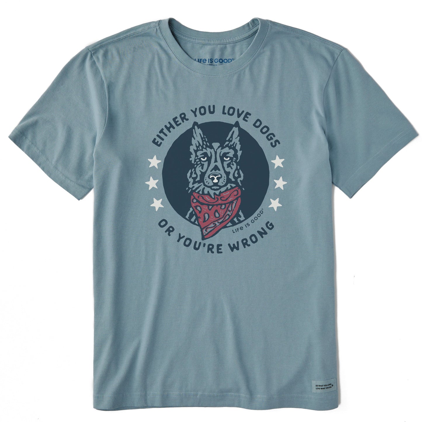Men's Either You Love Dogs Bandana Short Sleeve Crusher Tee