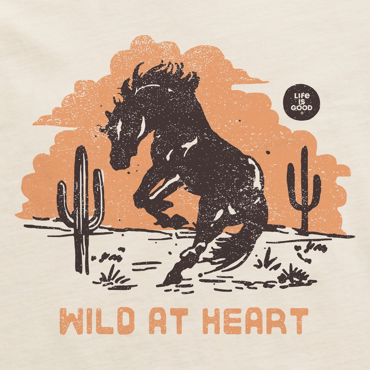 Men's Wild at Heart Mustang Short Sleeve Crusher Tee