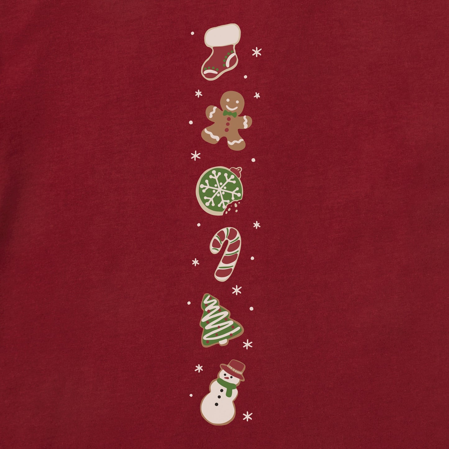 Women's Cookies for Santa Long Sleeve Crusher Vee