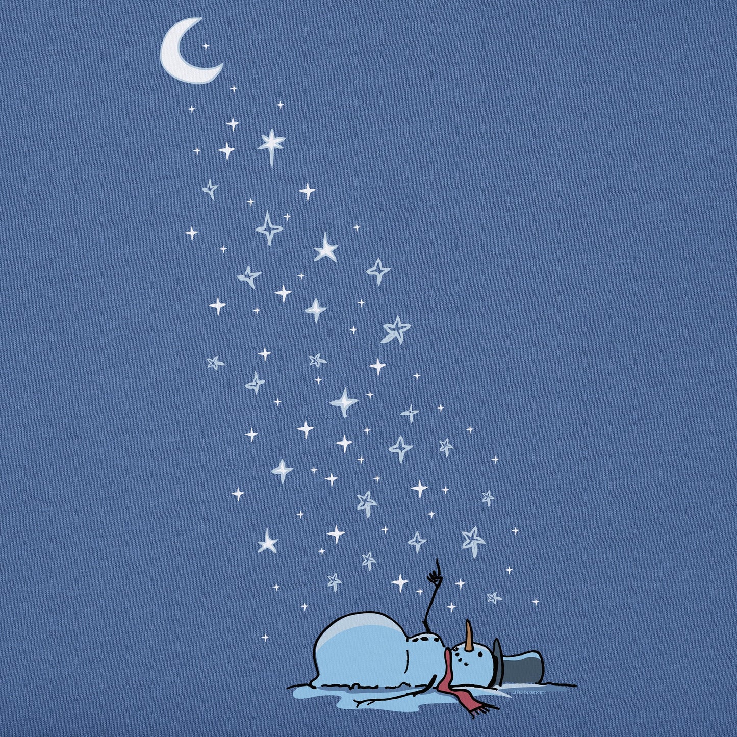 Women's Stargazing Snowman Long Sleeve Crusher Tee