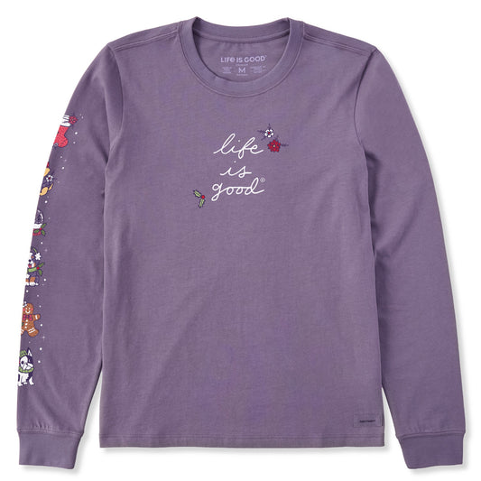 Women's Cute Holiday LIG Long Sleeve Crusher Tee