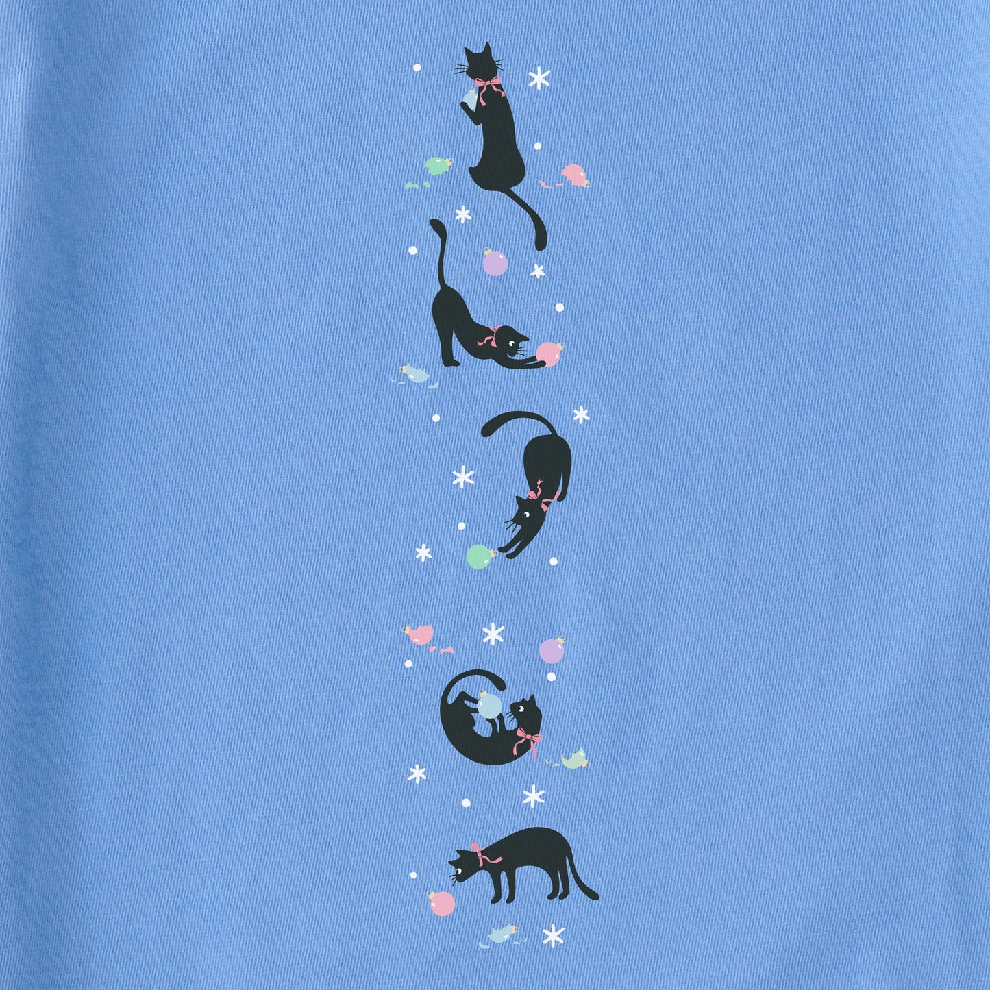 Women's Naughty Christmas Kitty Long Sleeve Crusher Tee