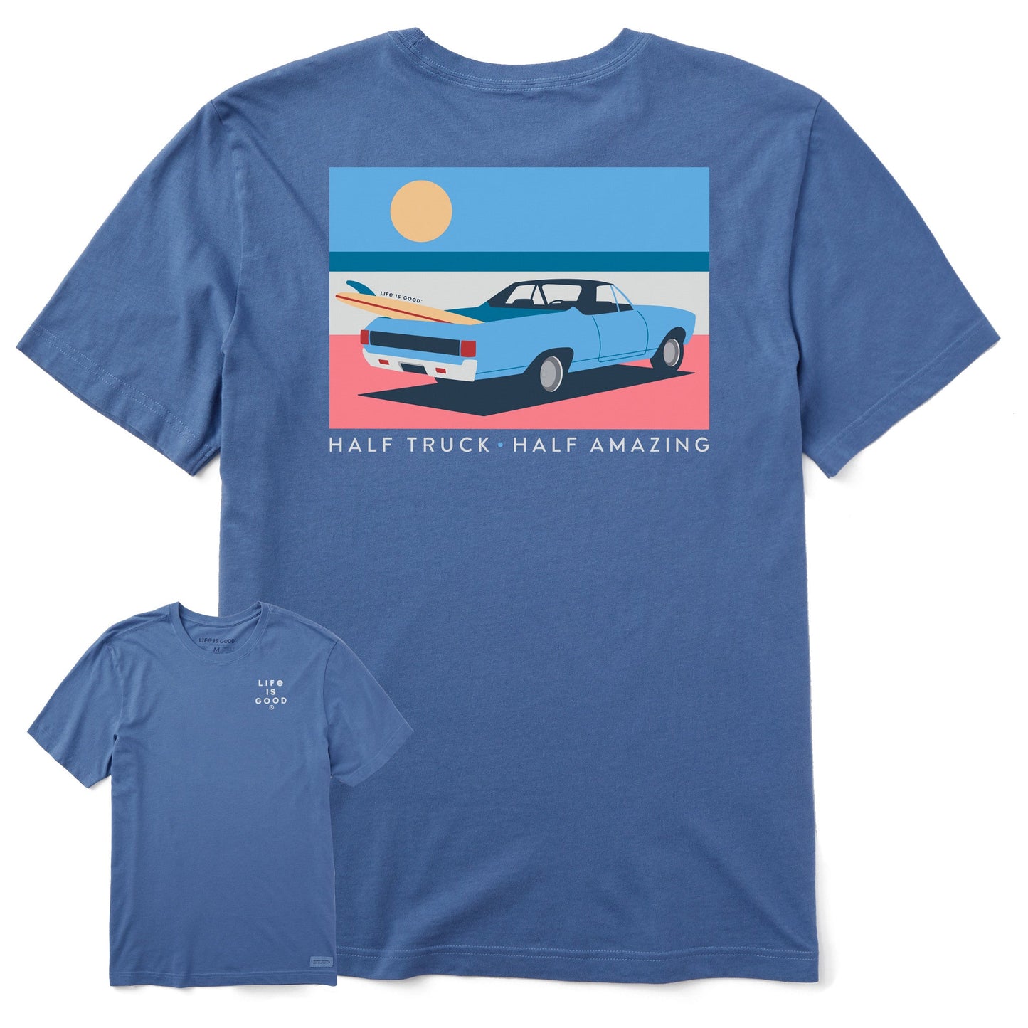 Men's Half Truck Half Amazing Short Sleeve Tee