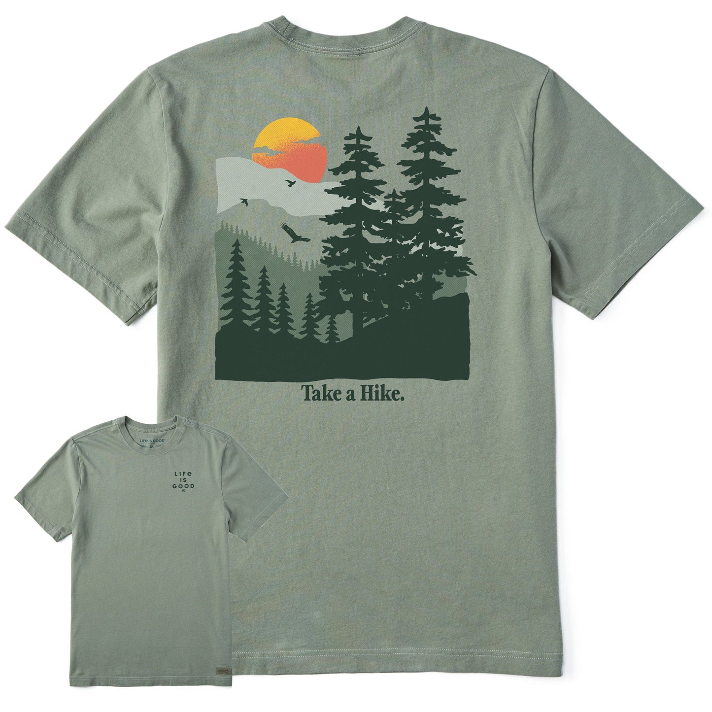 Men's Take a Hike Mountains Short Sleeve Crusher Tee