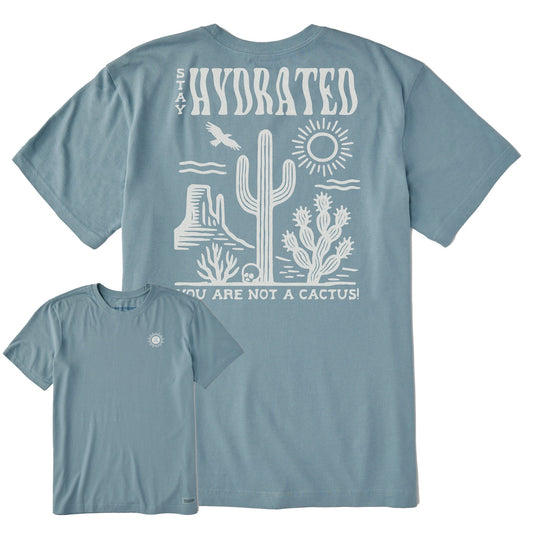 Men's Stay Hydrated Cactus Short Sleeve Crusher Tee