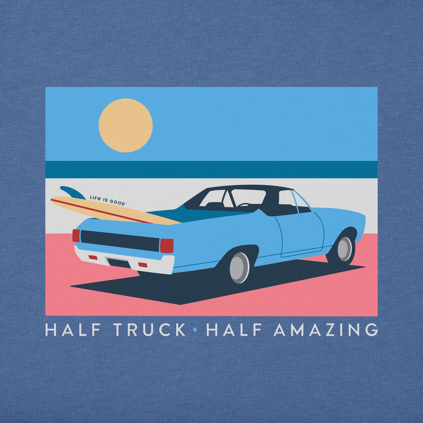 Men's Half Truck Half Amazing Short Sleeve Tee