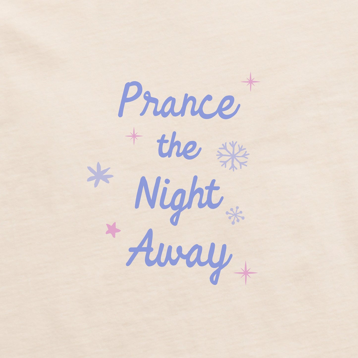 Women's Prance the Night Away Reindeer Long Sleeve Crusher Boxy Tee