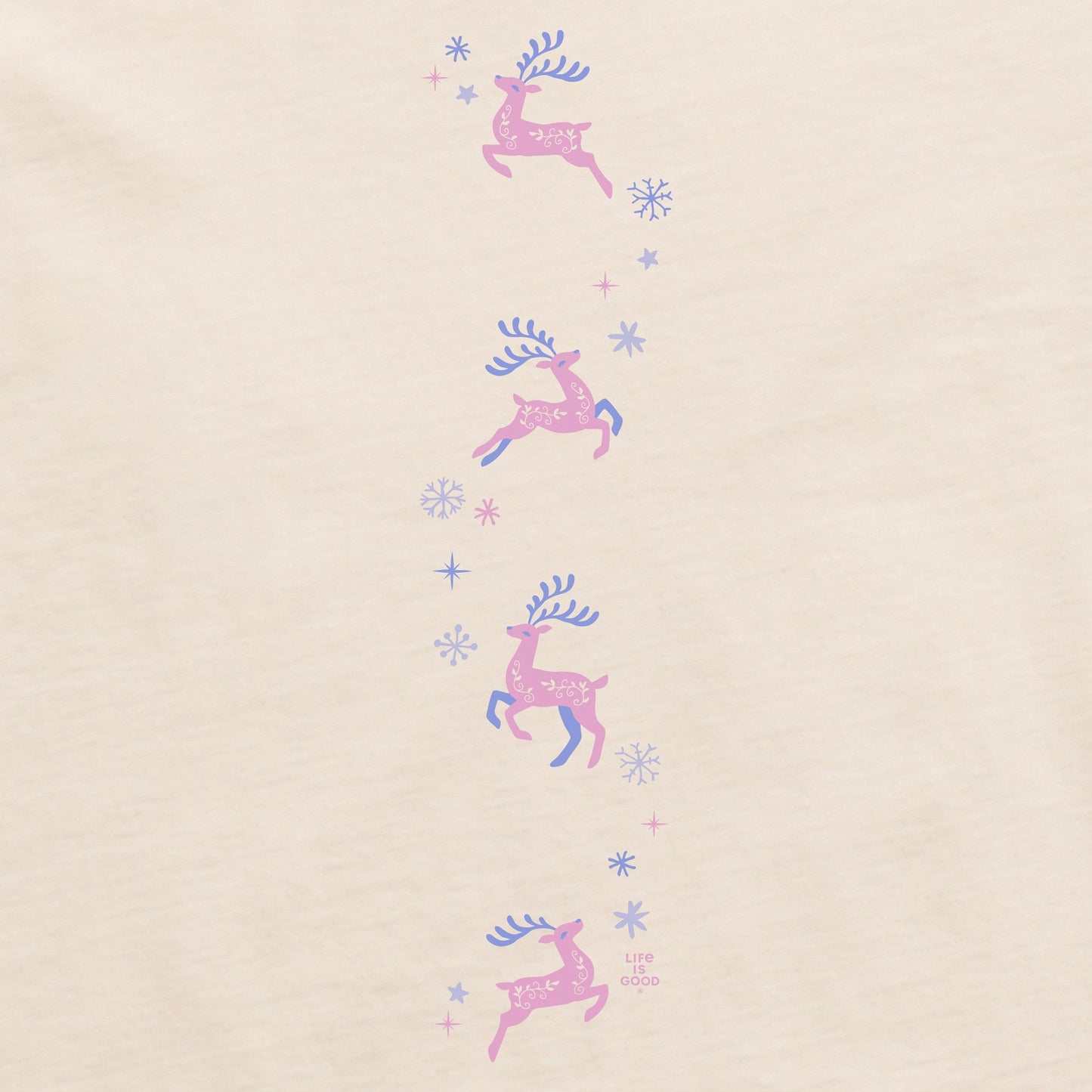 Women's Prance the Night Away Reindeer Long Sleeve Crusher Boxy Tee