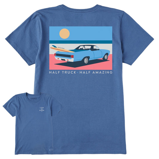 Women's Half Truck Half Amazing Short Sleeve Tee