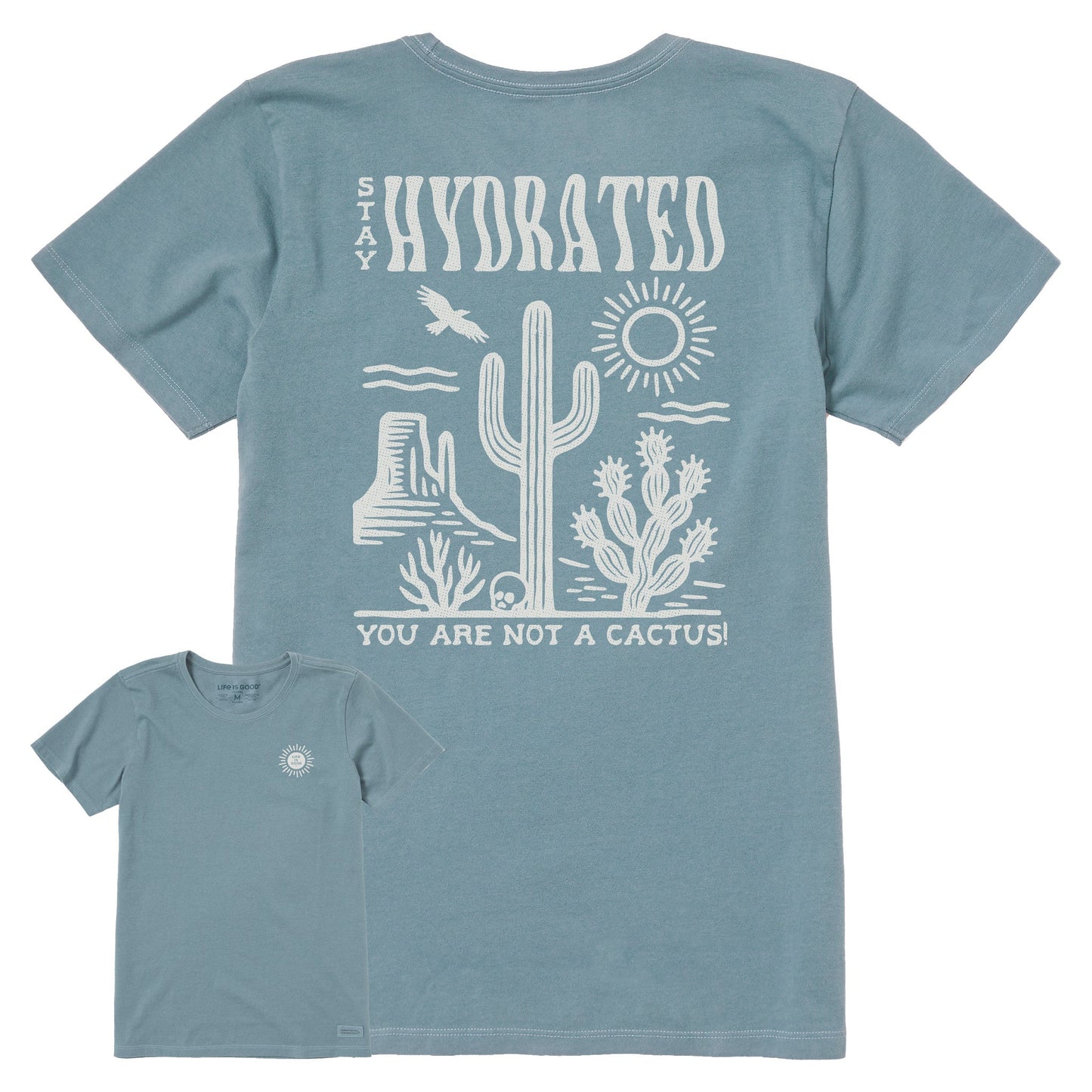Women's Stay Hydrated Cactus Short Sleeve Crusher Tee