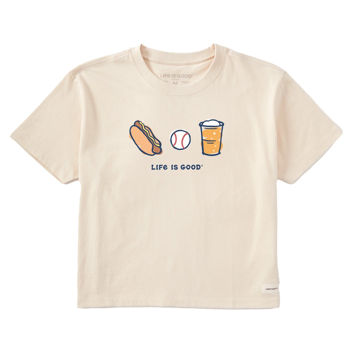 Women's Baseball Trio Short Sleeve Crusher Boxy Tee