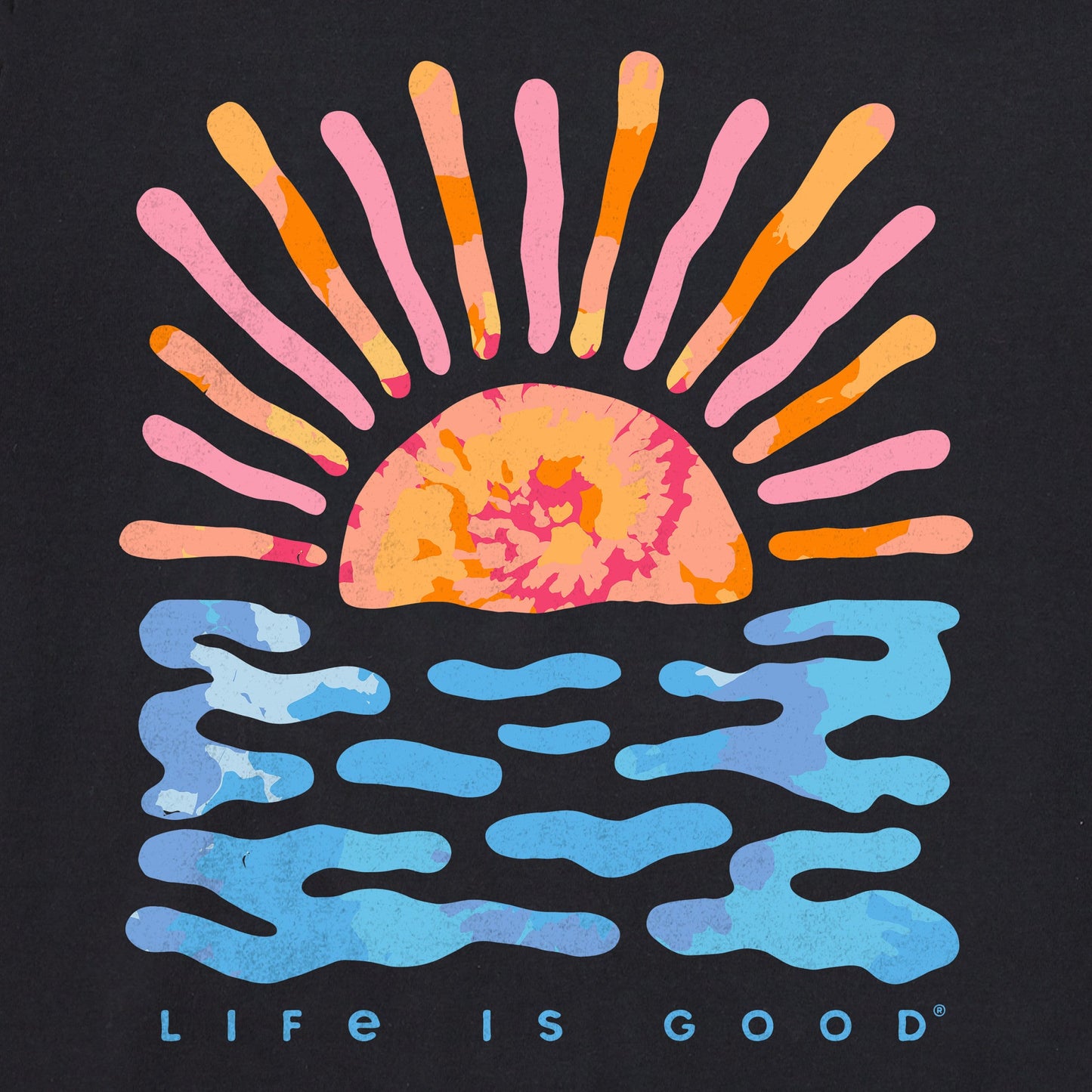 Women's Sun Water Tie Dye Short Sleeve Tee