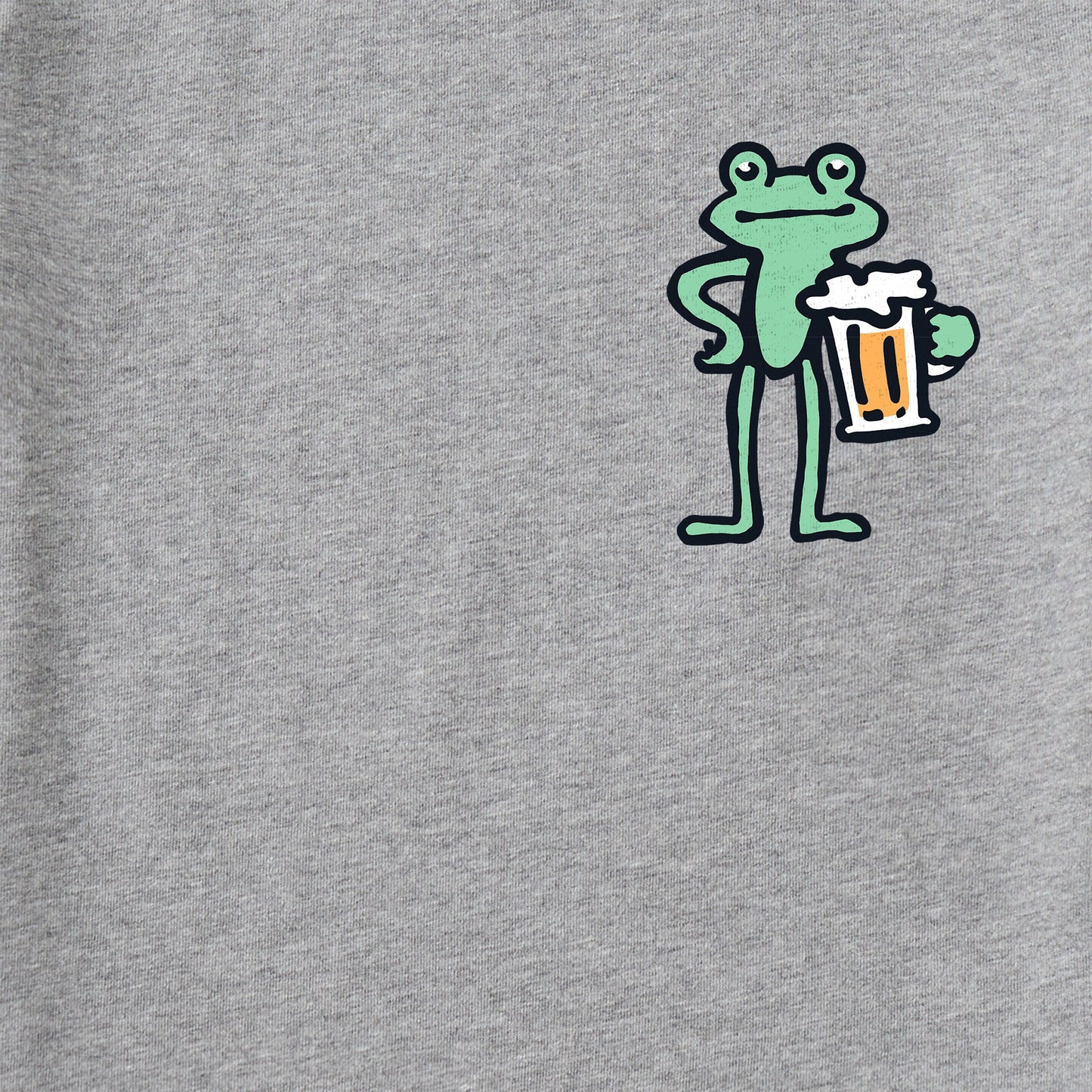 Men's Frog with Beer Short Sleeve Crusher Tee