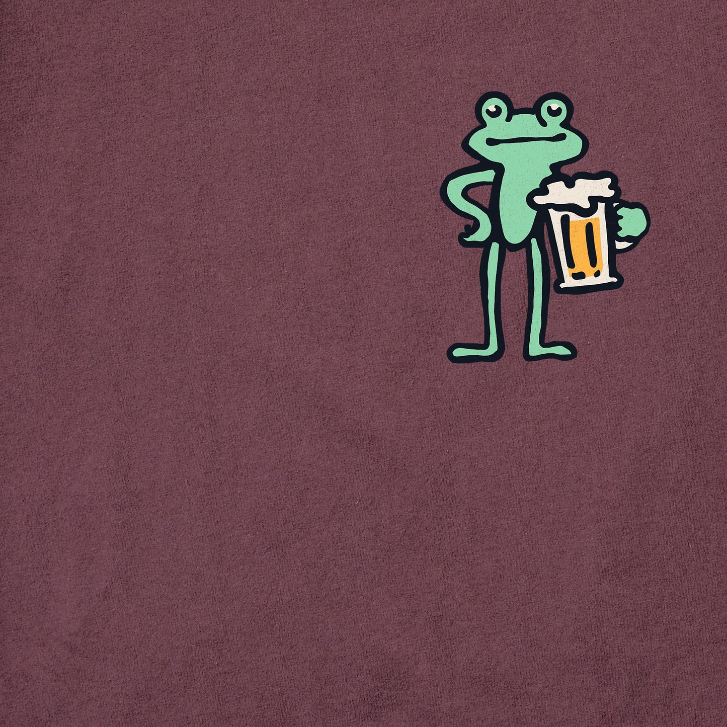 Men's Frog with Beer Short Sleeve Crusher Tee