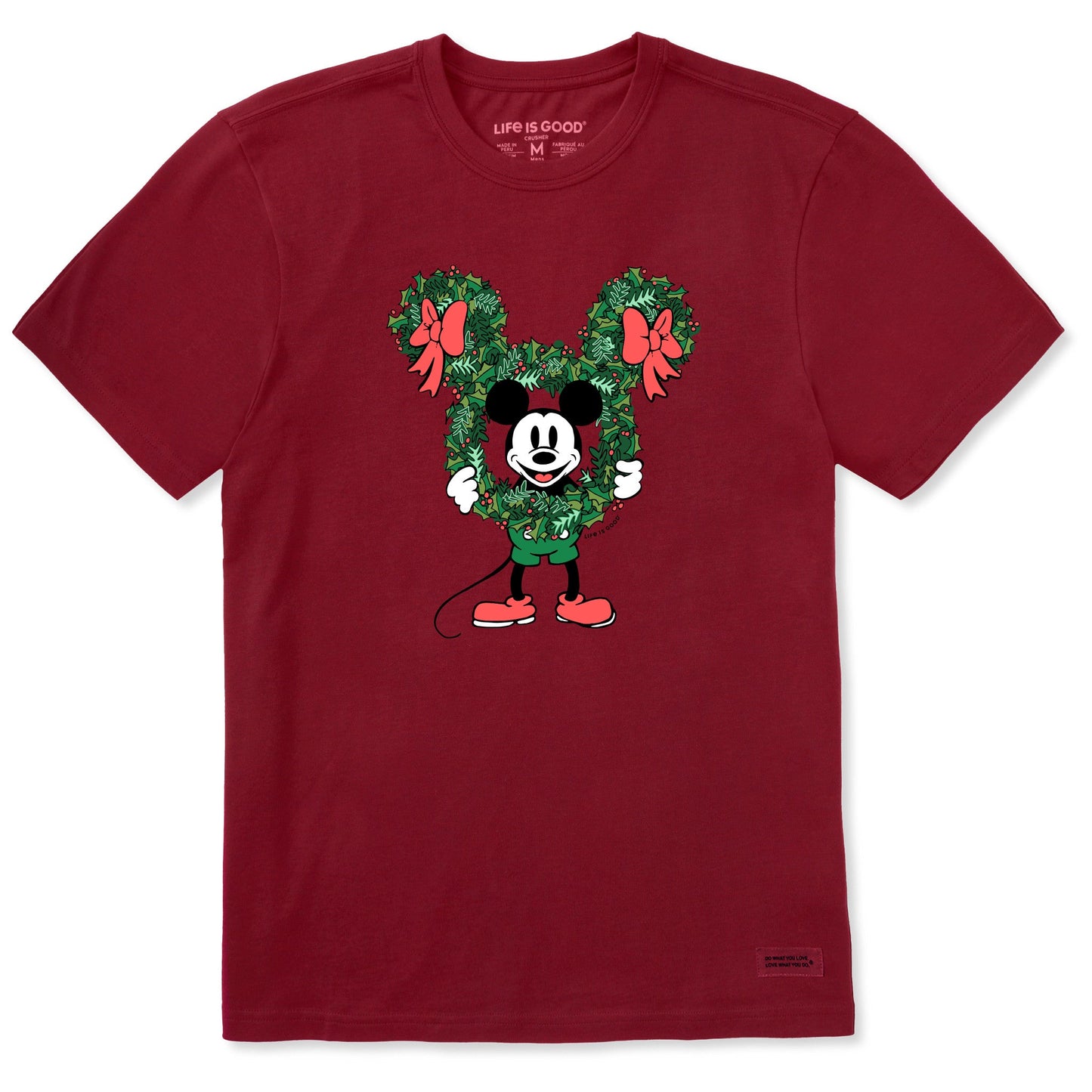 Men's Steamboat Willie Wreath Short Sleeve Crusher Tee