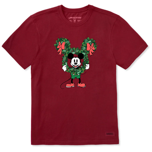 Men's Steamboat Willie Wreath Short Sleeve Crusher Tee