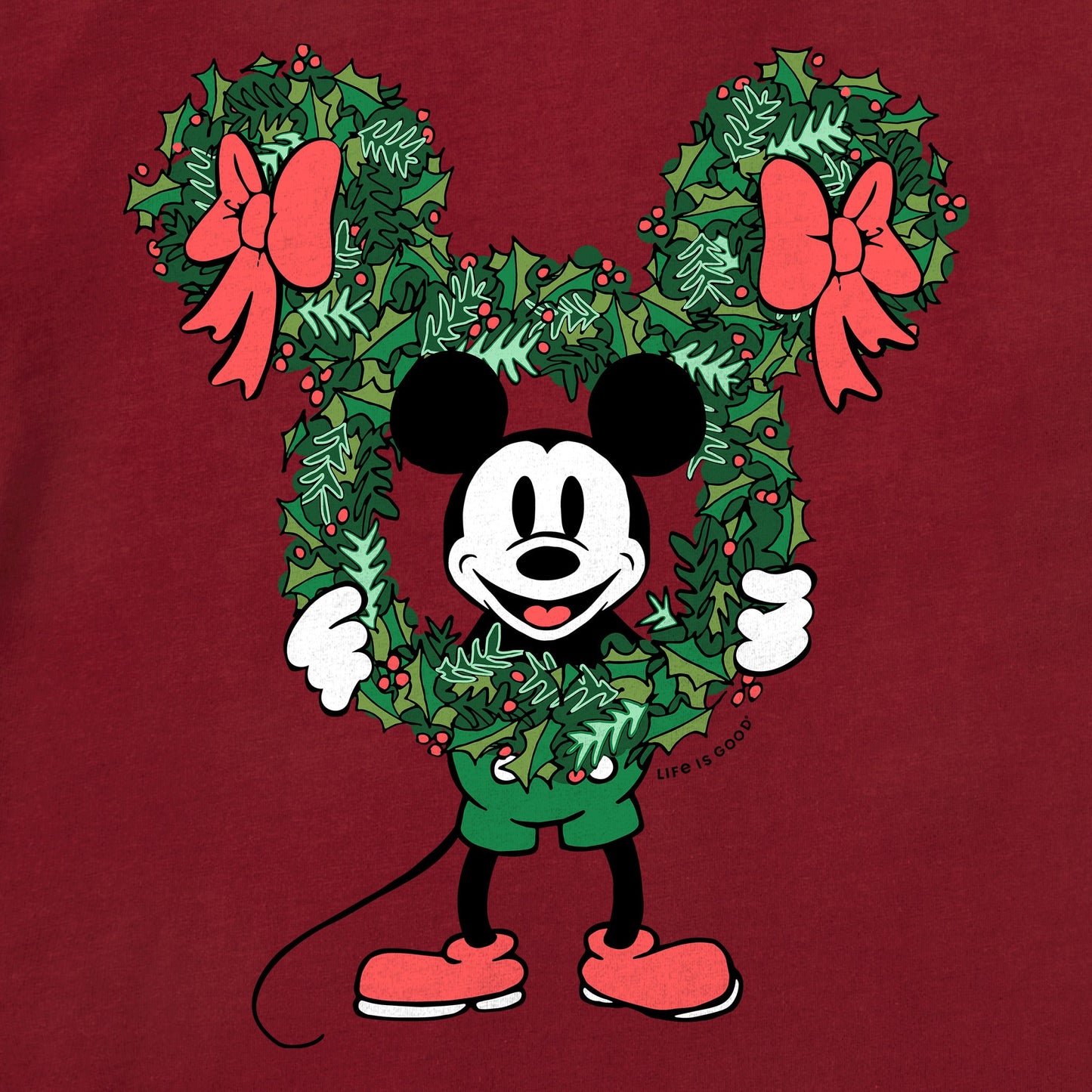 Men's Steamboat Willie Wreath Short Sleeve Crusher Tee