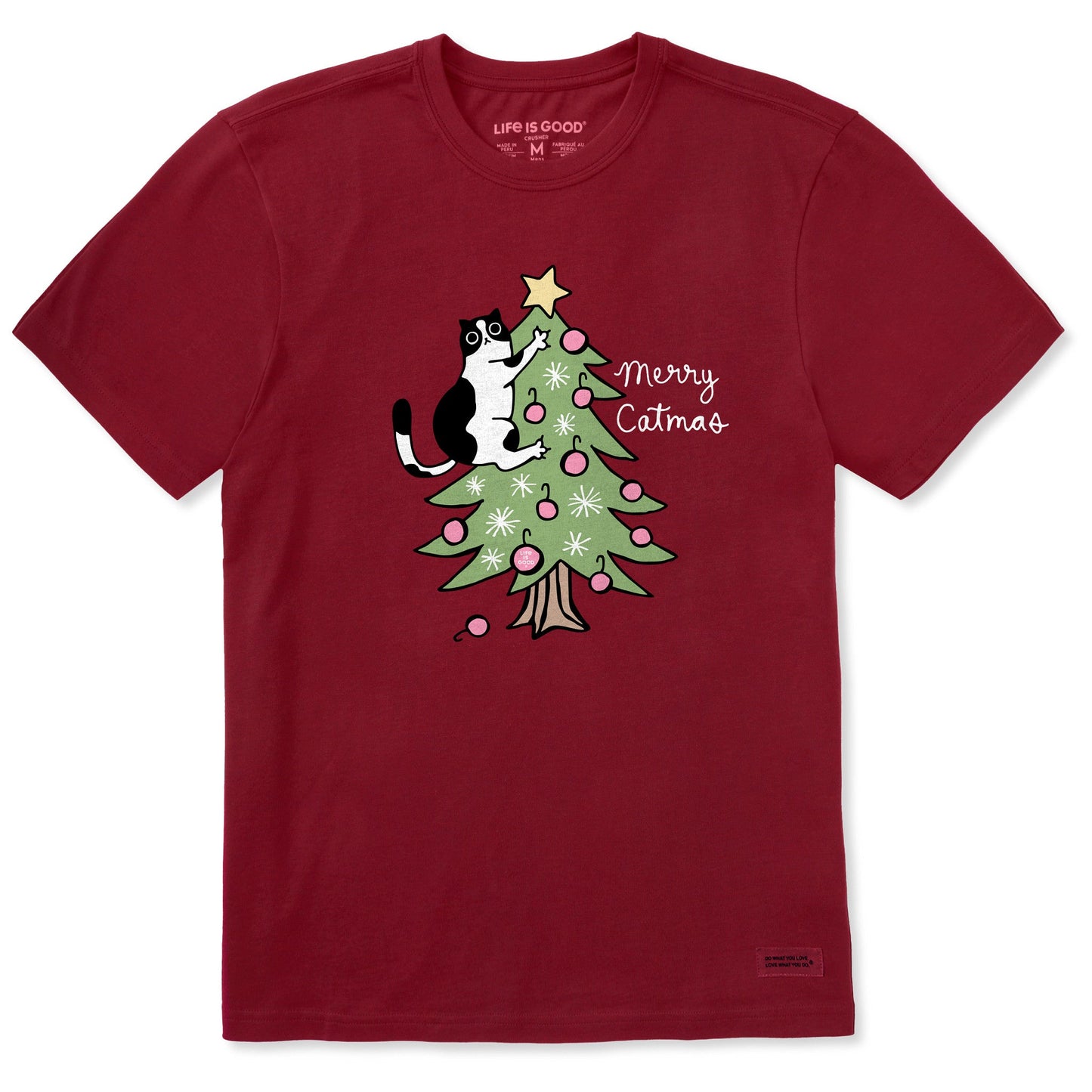 Men's Merry Catmas Climber Short Sleeve Crusher Tee